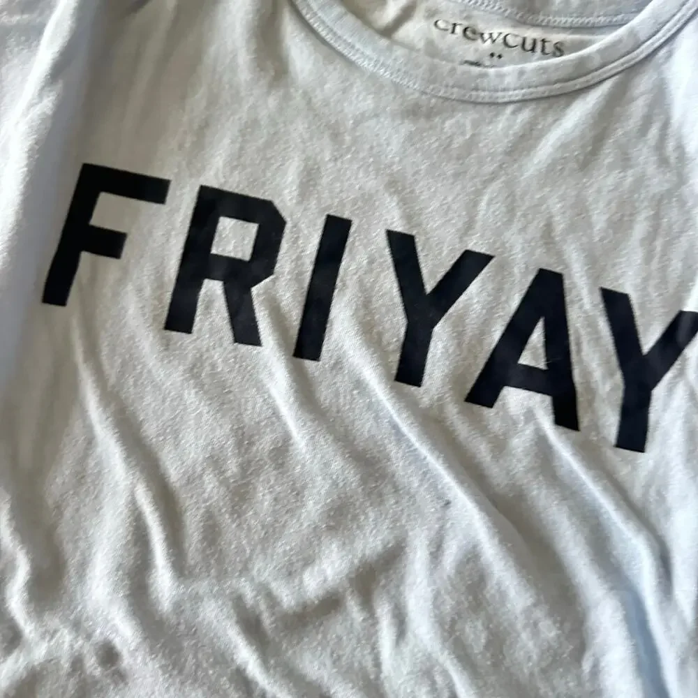 Crewcuts Boys' Blue "Friyay" Graphic T-Shirt - Size L (10-11) - Picture 3 of 4